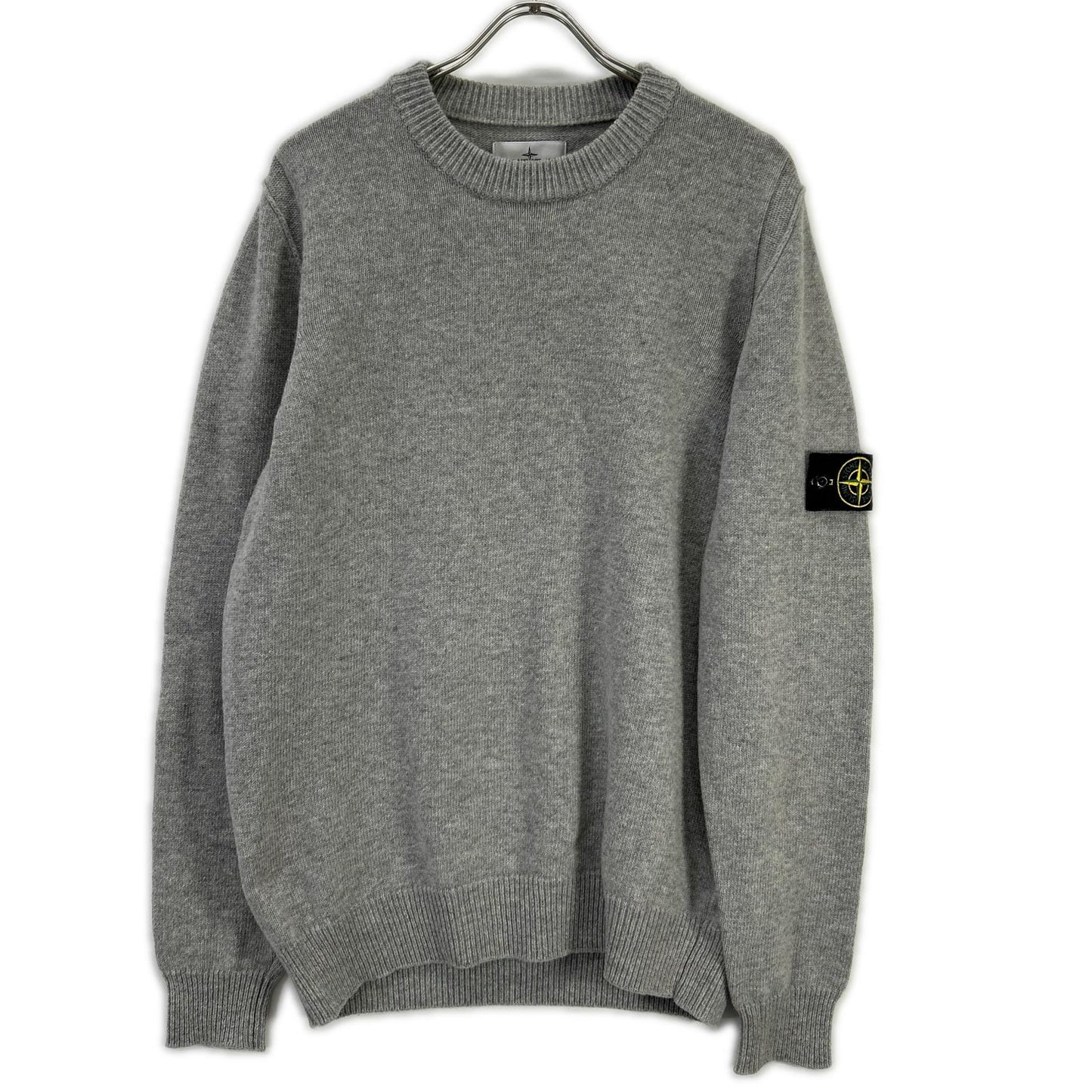STONE ISLAND Gray Crewneck Knit Sweater Size XL