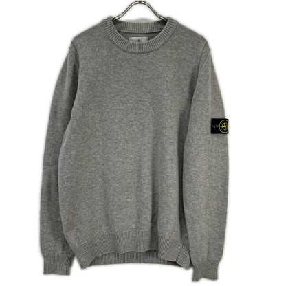 STONE ISLAND Gray Crewneck Knit Sweater Size XL