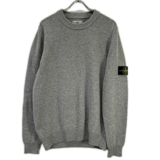 STONE ISLAND Gray Crewneck Knit Sweater Size XL