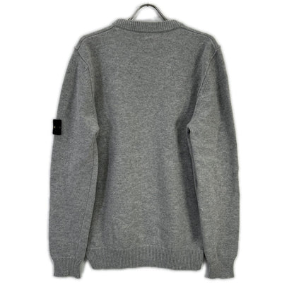 STONE ISLAND Gray Crewneck Knit Sweater Size XL