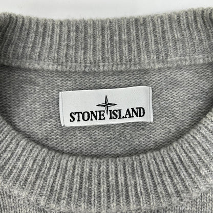 STONE ISLAND Gray Crewneck Knit Sweater Size XL