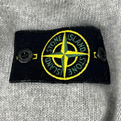 STONE ISLAND Gray Crewneck Knit Sweater Size XL