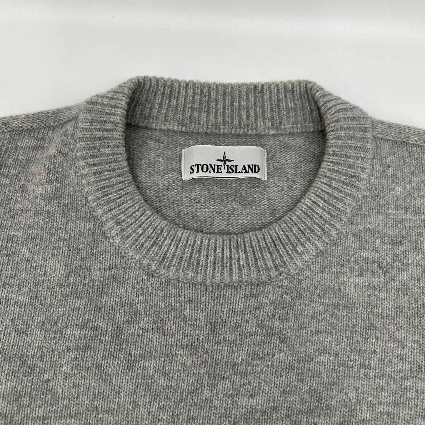 STONE ISLAND Gray Crewneck Knit Sweater Size XL