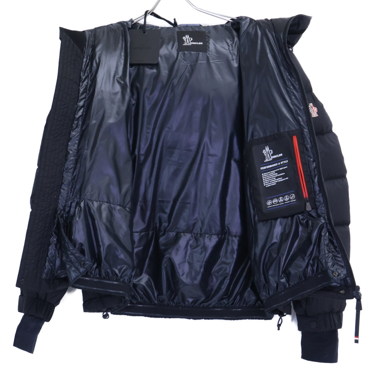 MONCLER GRENOBLE ISORNO Hooded Down Ski Jacket Black Size 3