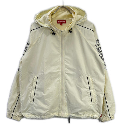 Supreme 17SS White Striped Logo Windbreaker Size S