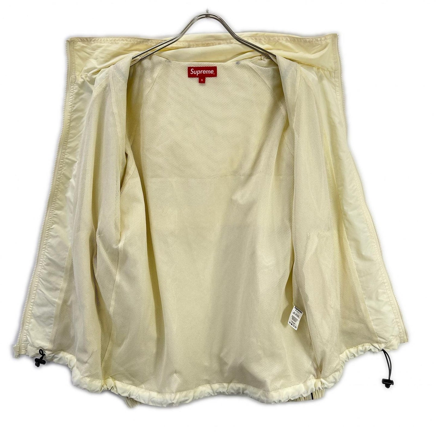 Supreme 17SS White Striped Logo Windbreaker Size S