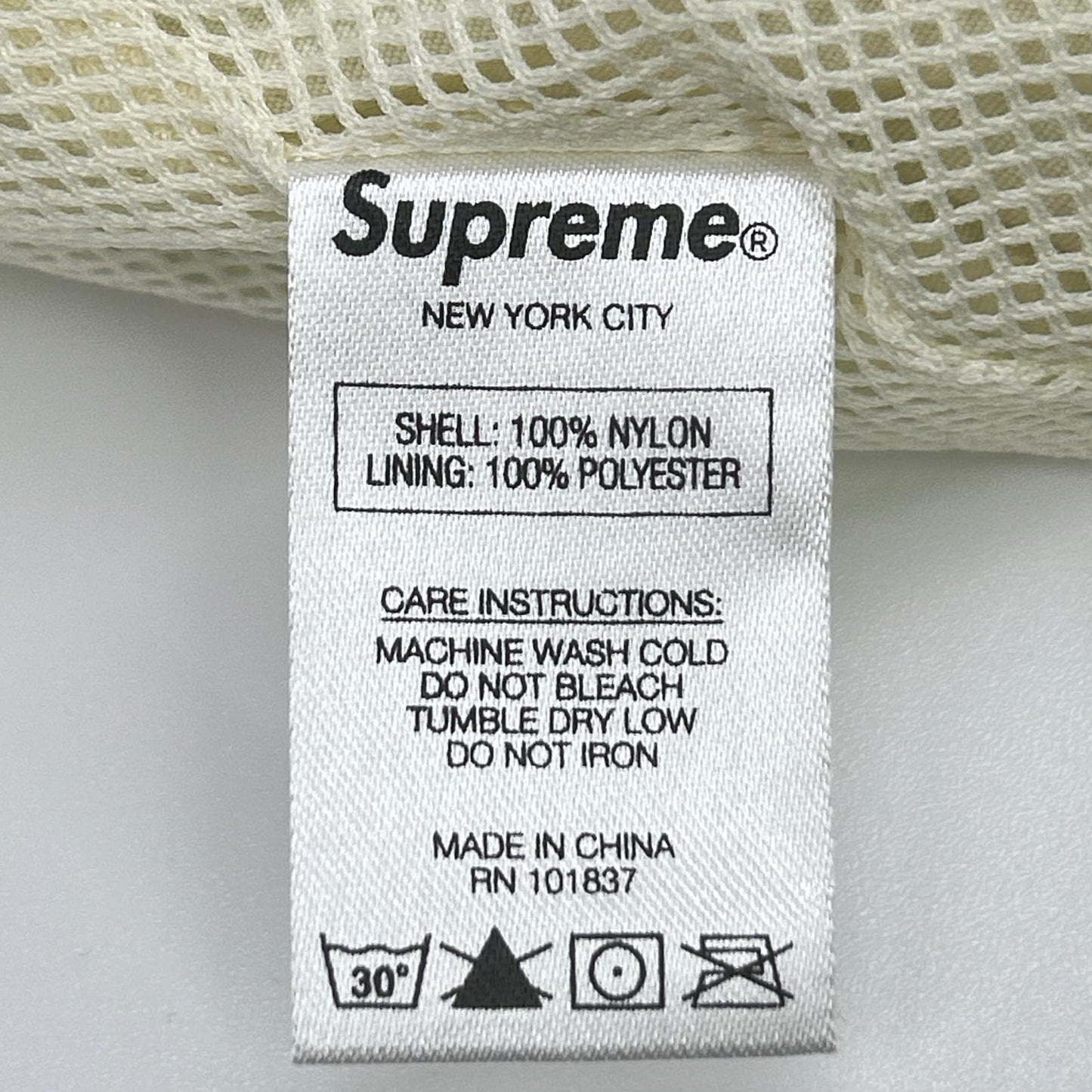 Supreme 17SS White Striped Logo Windbreaker Size S