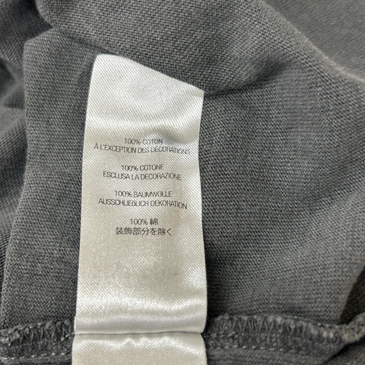 Supreme 26SS Charcoal Gray Crewneck Long Sleeve Shirt Size L
