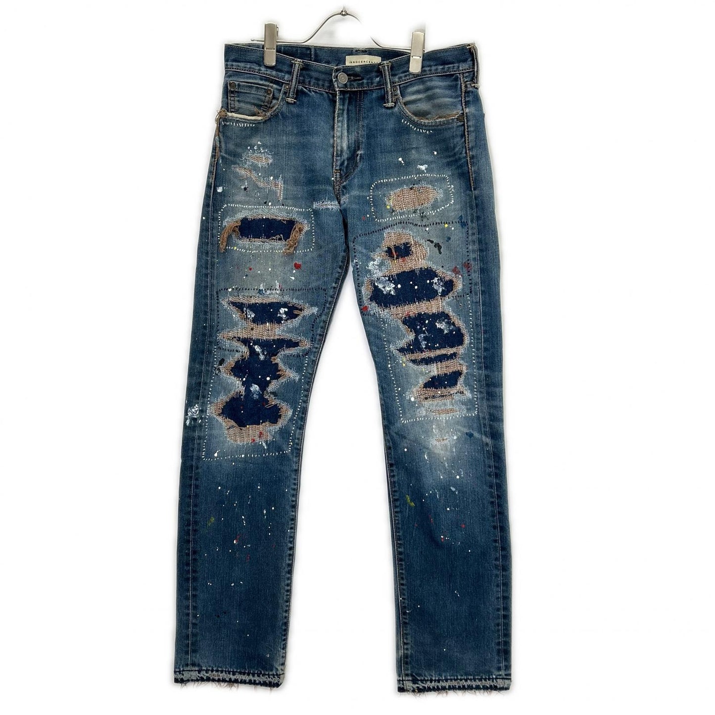 INNOCENCE NYC Indigo Rush Repair Denim Jeans Size 31