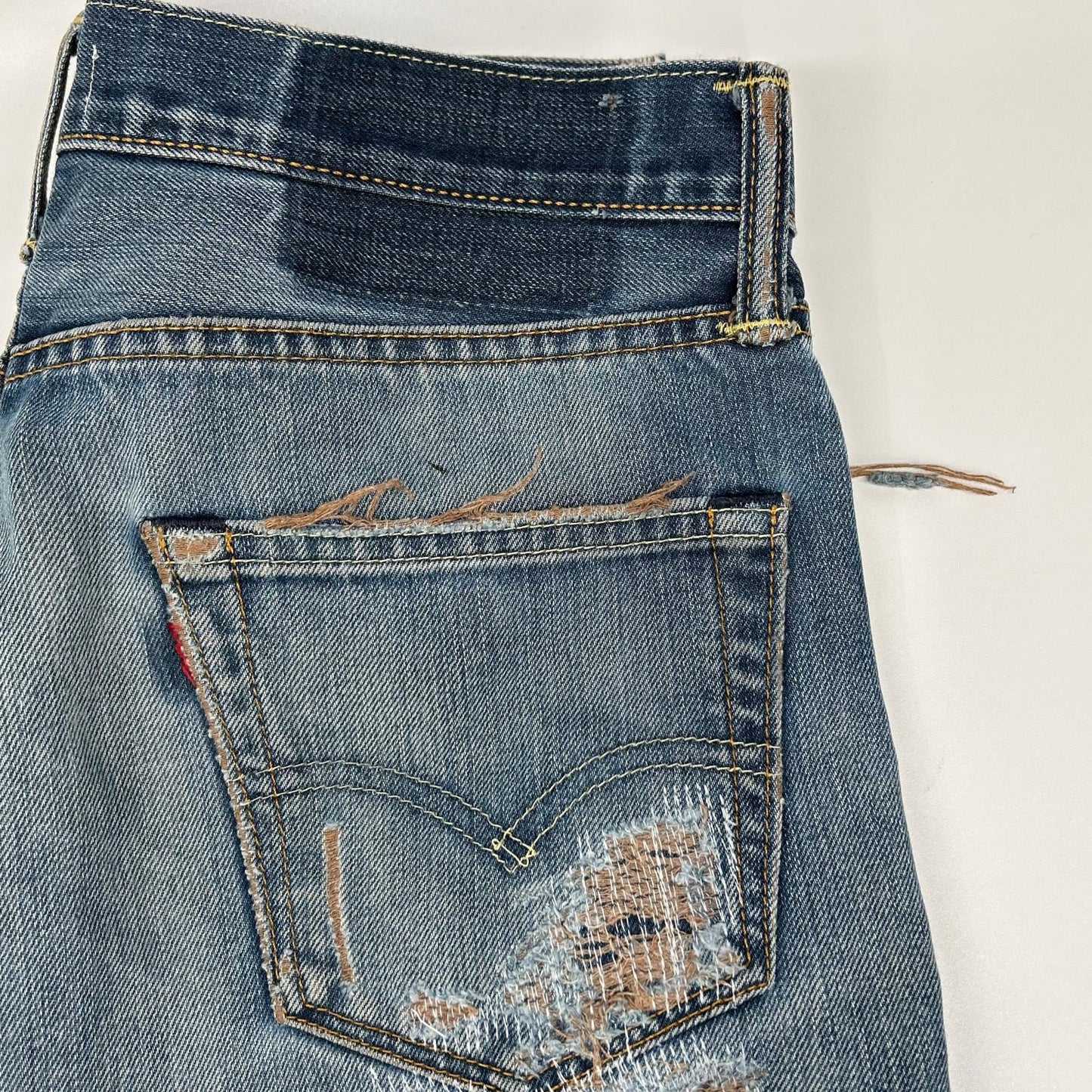 INNOCENCE NYC Indigo Rush Repair Denim Jeans Size 31