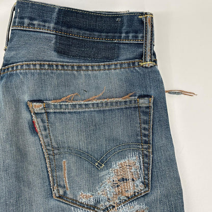 INNOCENCE NYC Indigo Rush Repair Denim Jeans Size 31