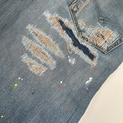 INNOCENCE NYC Indigo Rush Repair Denim Jeans Size 31