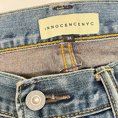 INNOCENCE NYC Indigo Rush Repair Denim Jeans Size 31