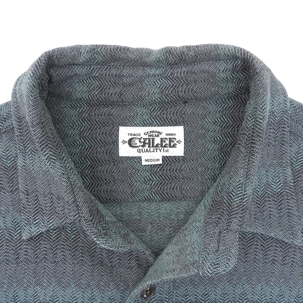 CALEE Green Gray Gradation Herringbone Jacket Size M