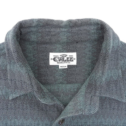 CALEE Green Gray Gradation Herringbone Jacket Size M
