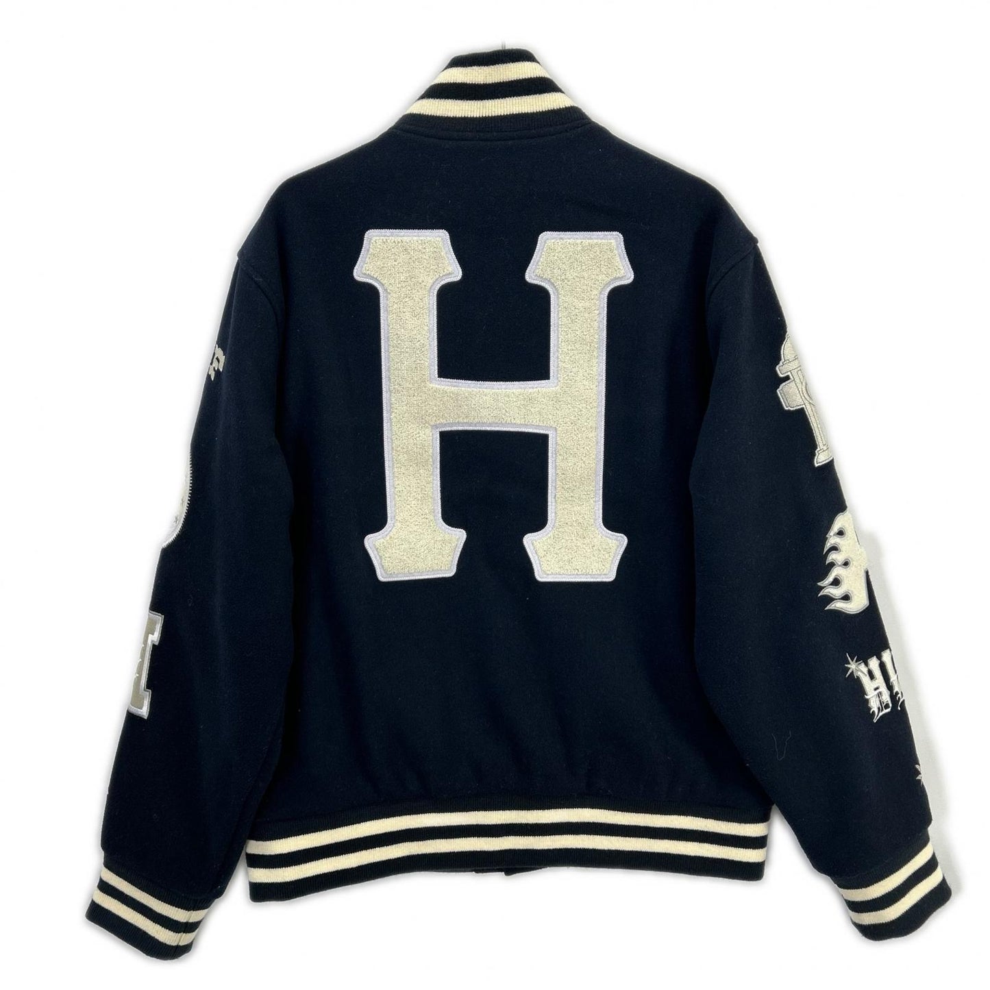 HUF Varsity Stadium Jacket Navy Wool Size M