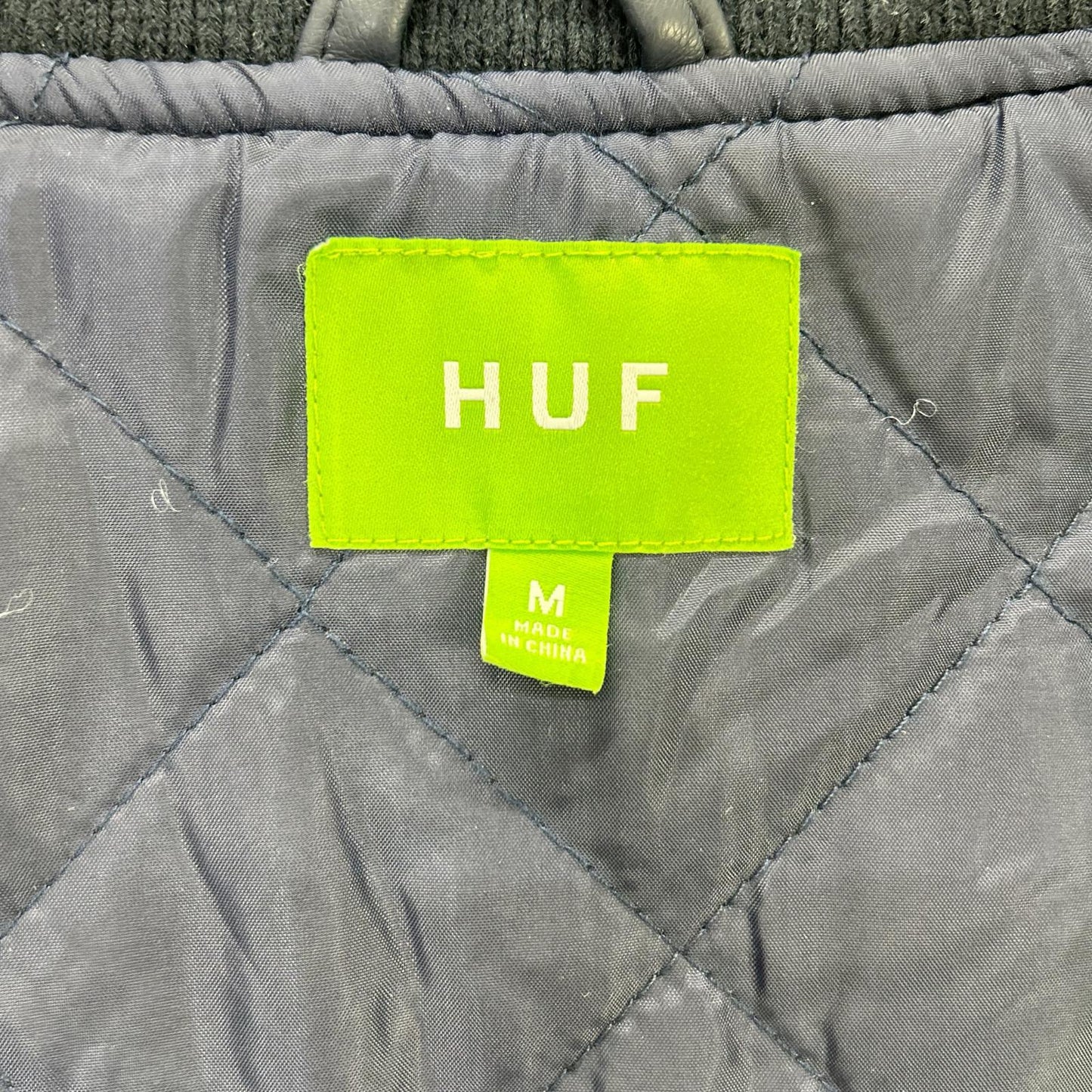 HUF Varsity Stadium Jacket Navy Wool Size M
