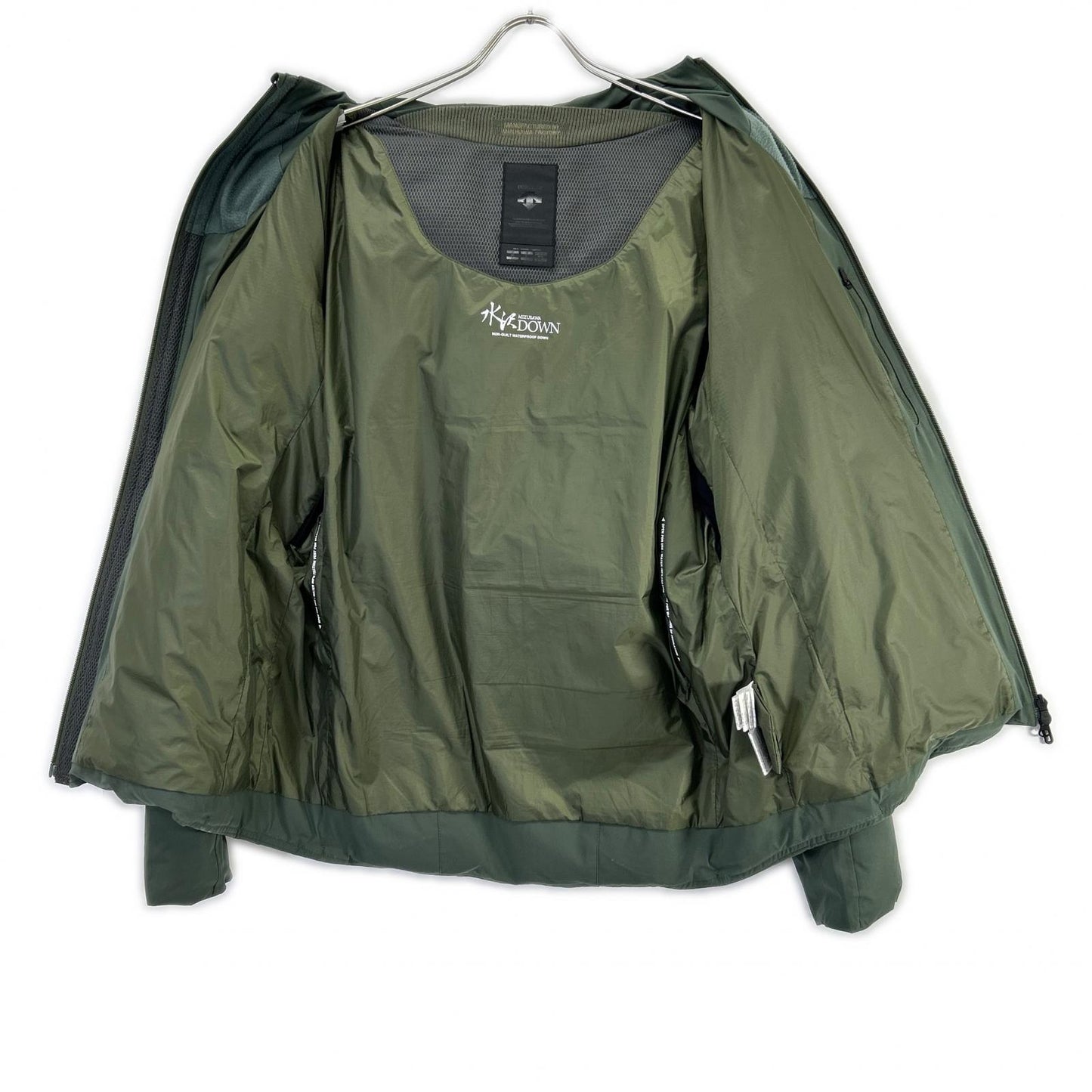 DESCENTE Mizusawa Down SHUTTLE Down Jacket Khaki Size XO