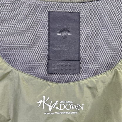 DESCENTE Mizusawa Down SHUTTLE Down Jacket Khaki Size XO
