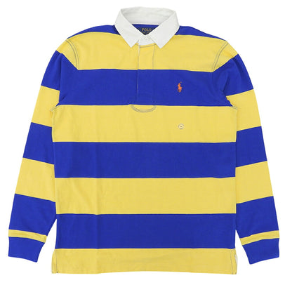POLO RALPH LAUREN Striped Long Shirt Yellow/Blue Size M