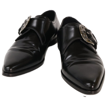 DOLCE&GABBANA A50375 Silver Buckle Single Shoes Black Size 6
