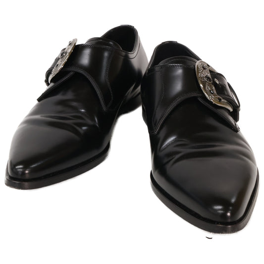 DOLCE&GABBANA A50375 Silver Buckle Single Shoes Black Size 6