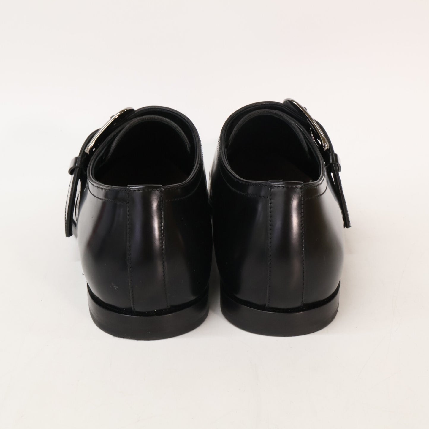 DOLCE&GABBANA A50375 Silver Buckle Single Shoes Black Size 6