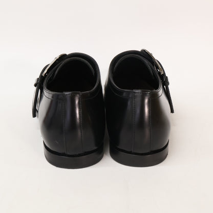DOLCE&GABBANA A50375 Silver Buckle Single Shoes Black Size 6