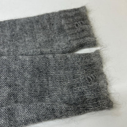 PRADA 1F88 Mohair Damaged Knit Sweater Gray Size 44