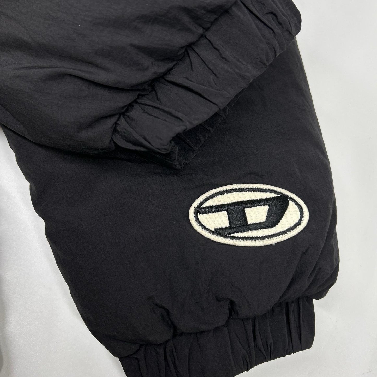DIESEL W-ROLF-LONG Black Nylon Down Coat Size L