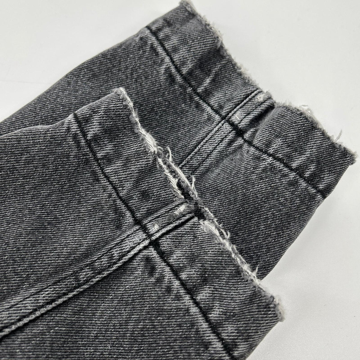 DIESEL 22AW Charcoal Distressed Denim Long Coat Size L