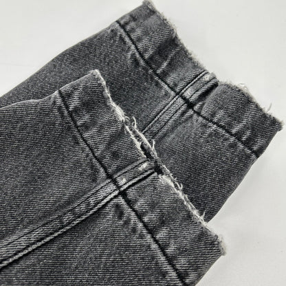 DIESEL 22AW Charcoal Distressed Denim Long Coat Size L