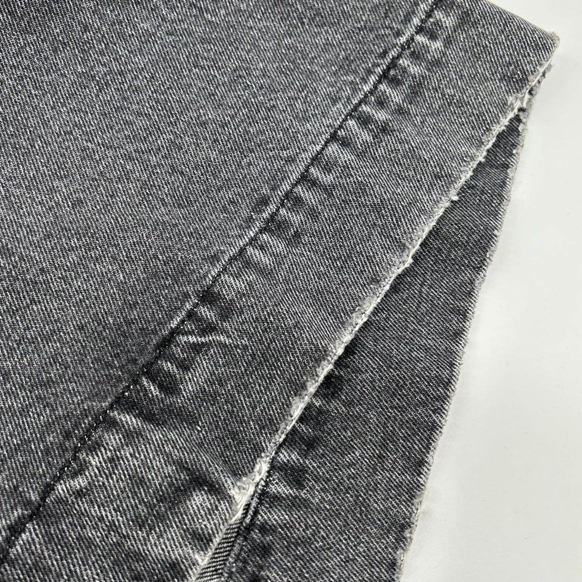 DIESEL 22AW Charcoal Distressed Denim Long Coat Size L