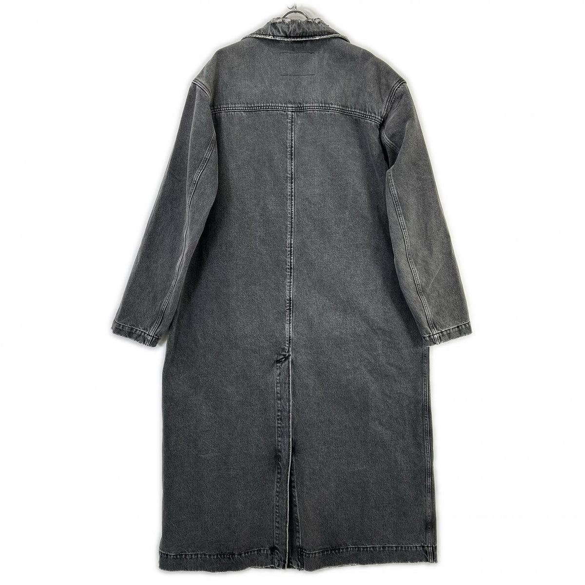 DIESEL 22AW Charcoal Distressed Denim Long Coat Size L