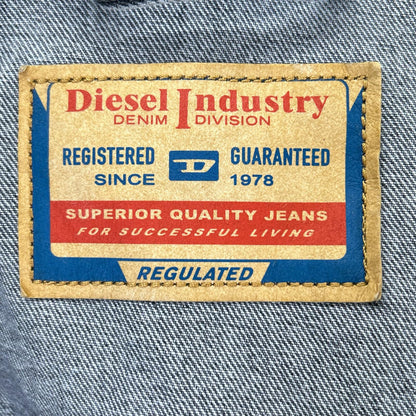 DIESEL 22AW Charcoal Distressed Denim Long Coat Size L