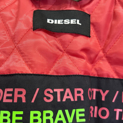 DIESEL 18SS Khaki Nylon MA-1 Jacket Size L
