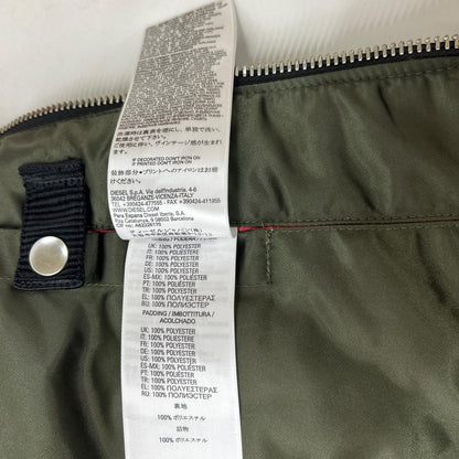 DIESEL 18SS Khaki Nylon MA-1 Jacket Size L