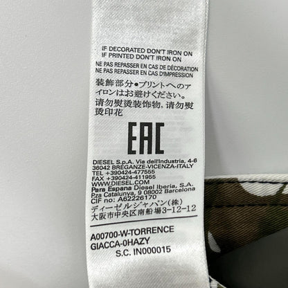DIESEL Padded Camo Reversible Coat Khaki Size L