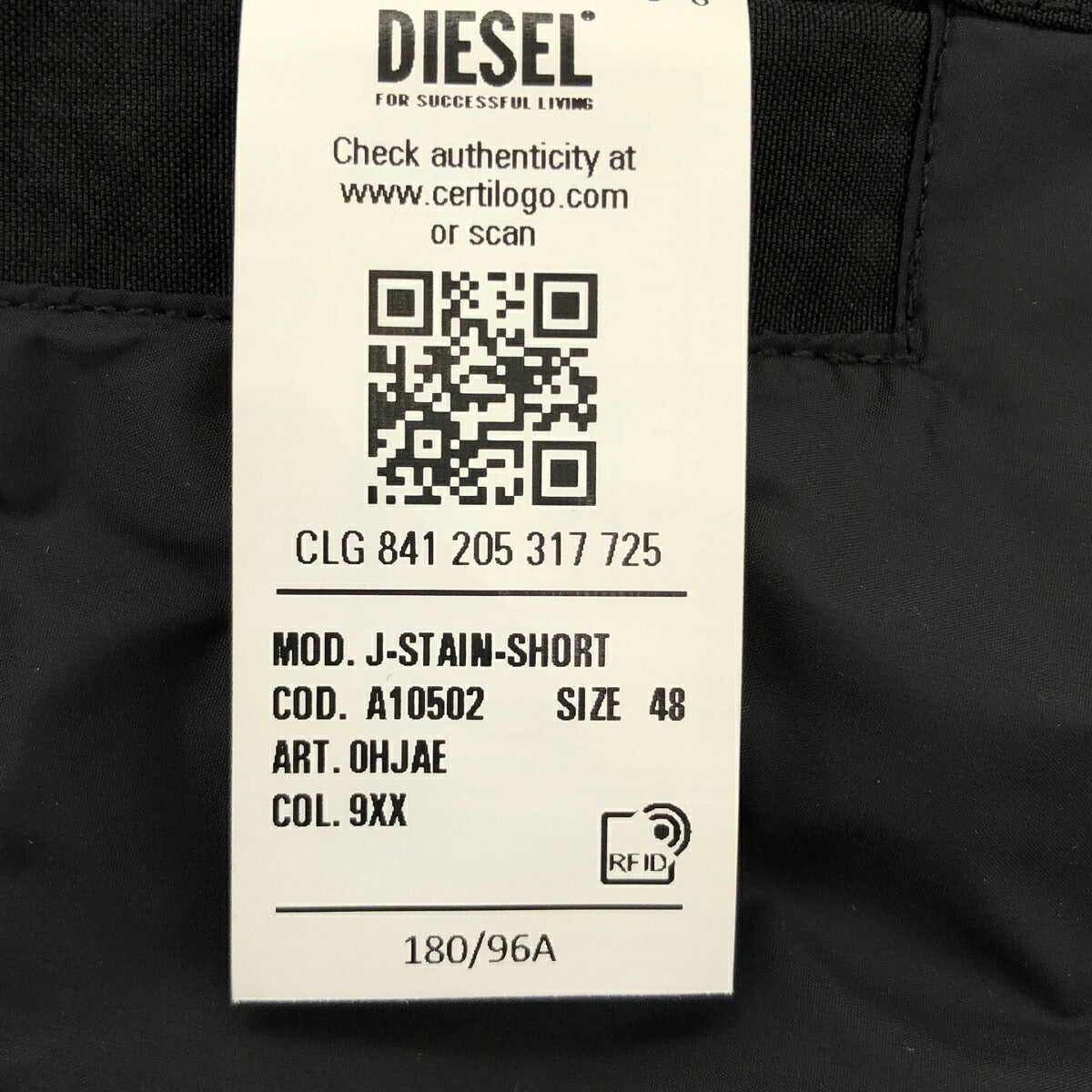 DIESEL J-stain-short Black Jacket Size L