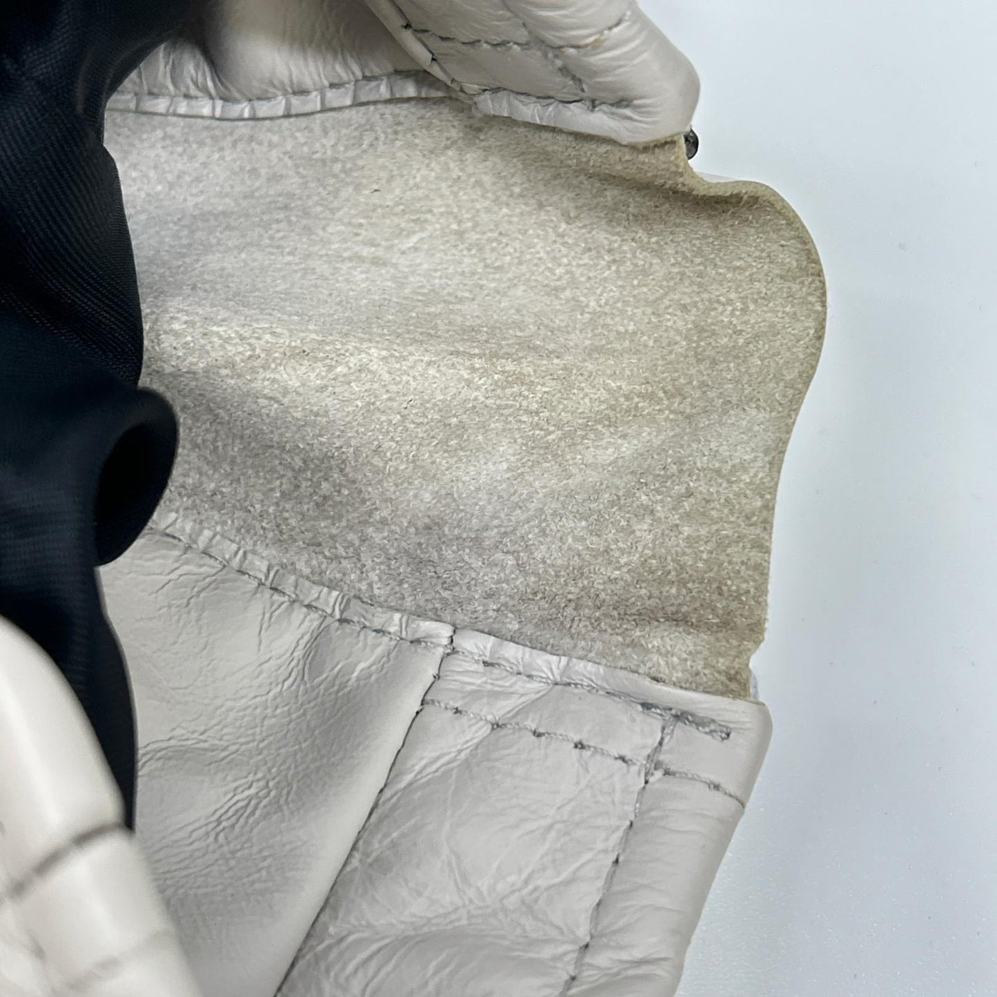 DIESEL BlackGold White Leather Double Rider Jacket Size 48
