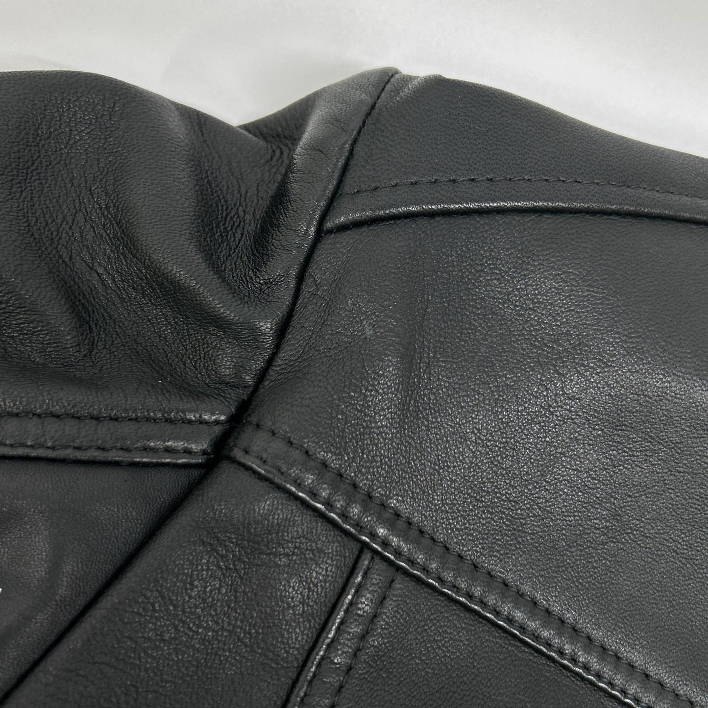 DIESEL Black Lamb Leather Single Rider Jacket Size 48