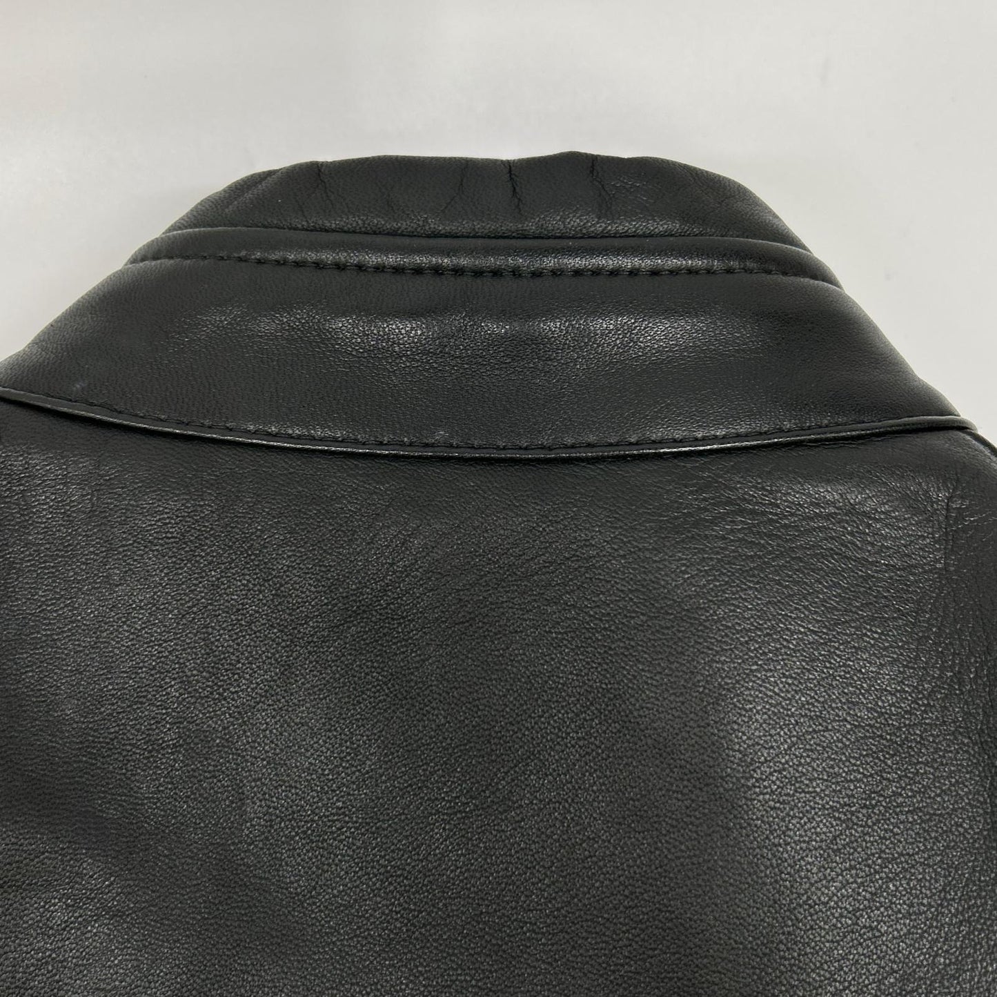 DIESEL Black Lamb Leather Single Rider Jacket Size 48