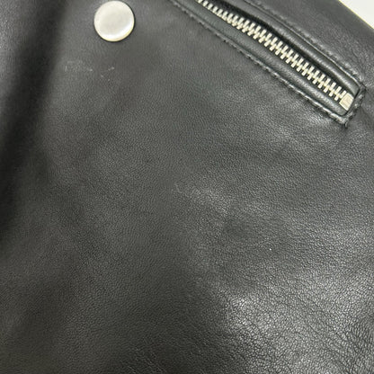 DIESEL Black Lamb Leather Single Rider Jacket Size 48