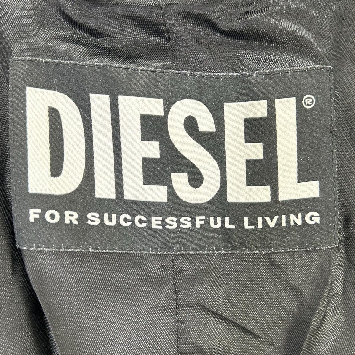 DIESEL L-BLAZE Distressed Leather Jacket Green Size 52