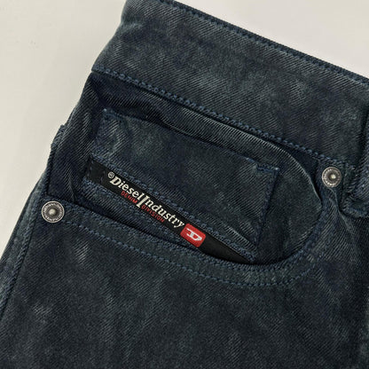 DIESEL Blue Velvet Flocked Button Fly Denim Jeans Size W32