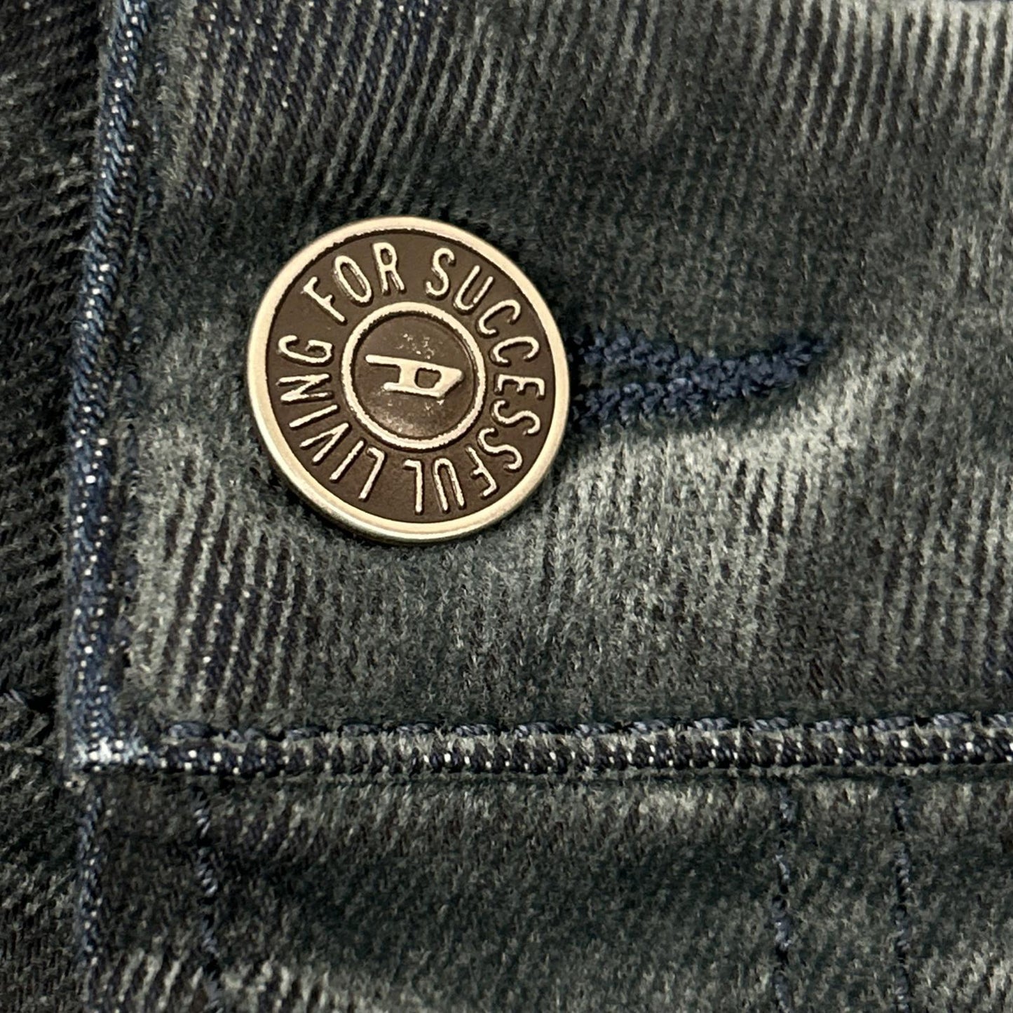 DIESEL Blue Velvet Flocked Button Fly Denim Jeans Size W32