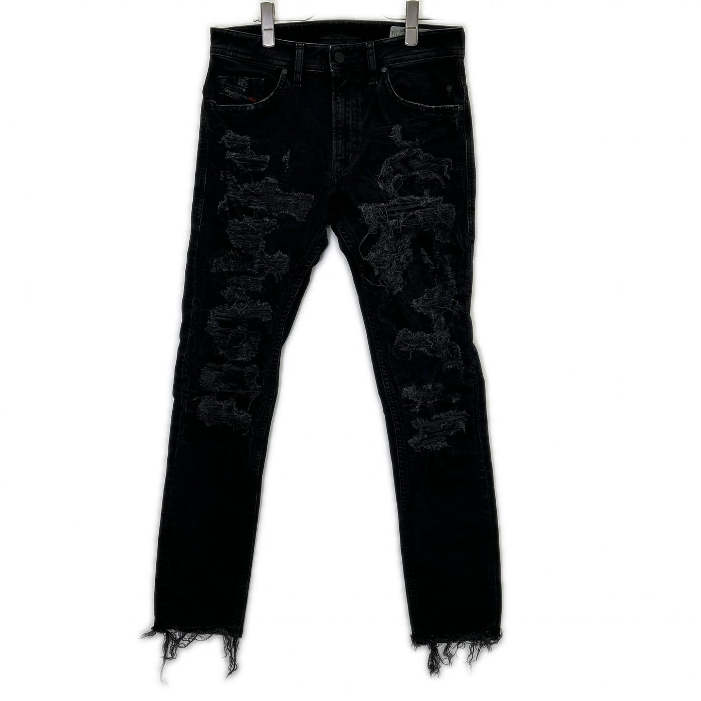 DIESEL Black THOMMER Distressed Pants Size W30-L30
