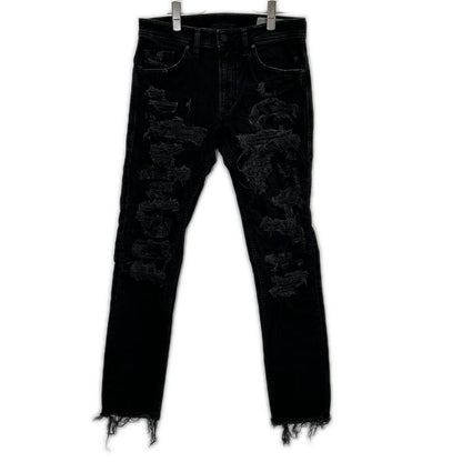 DIESEL Black THOMMER Distressed Pants Size W30-L30