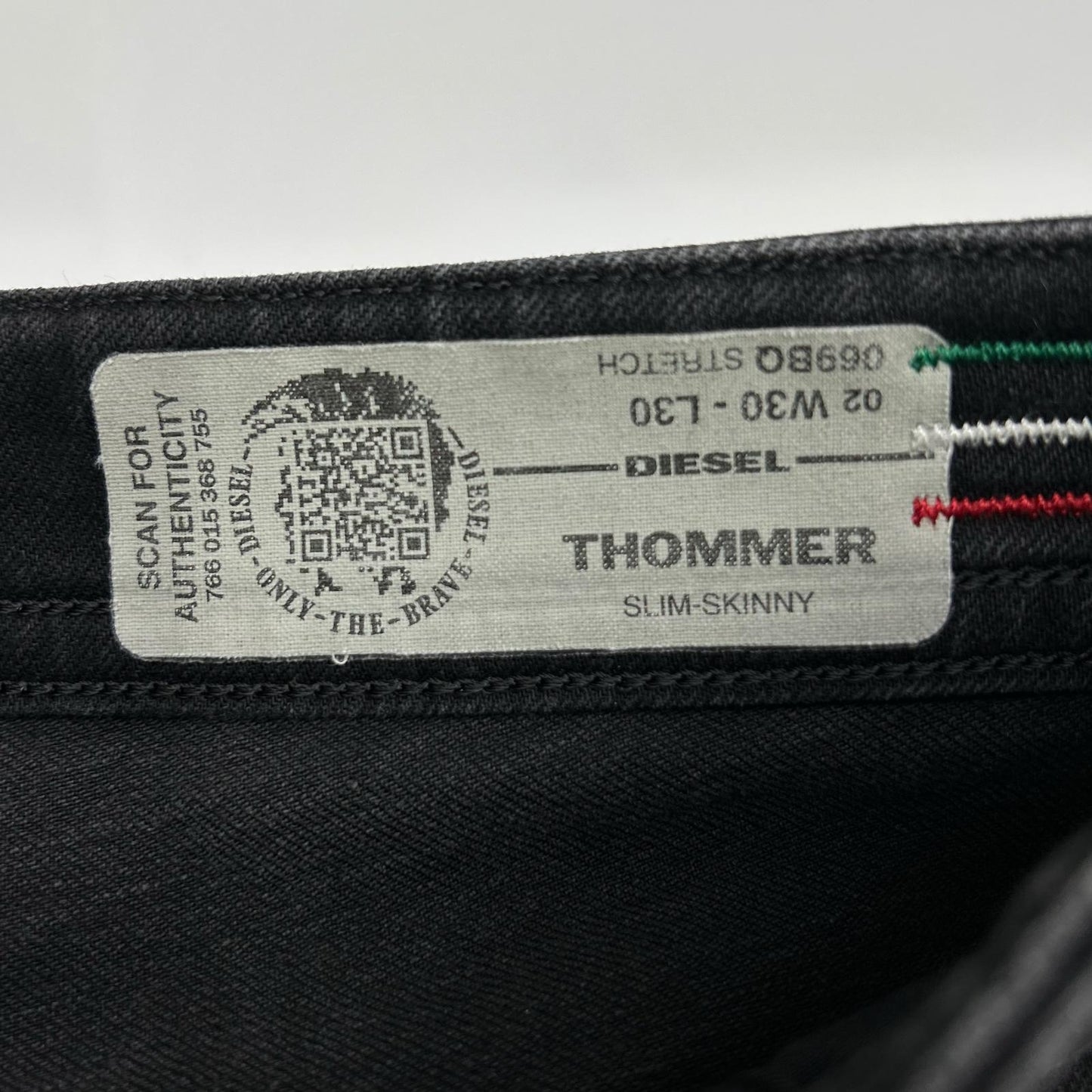 DIESEL Black THOMMER Distressed Pants Size W30-L30