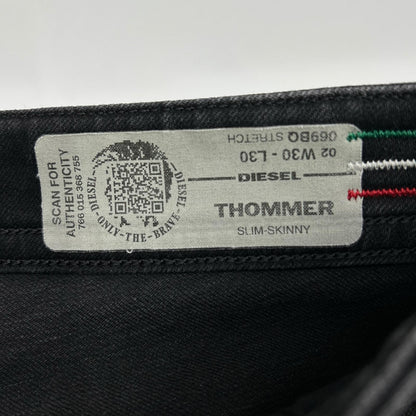 DIESEL Black THOMMER Distressed Pants Size W30-L30